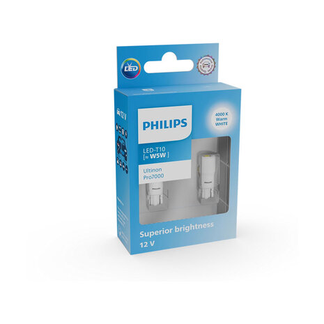 Philips W5W 4000K LED Retrofit Wit 12V 2 Stuks