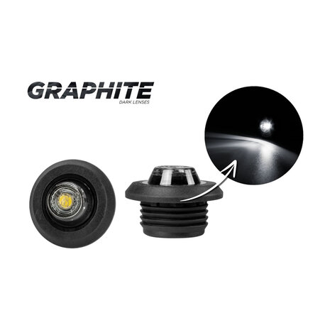 Horpol LED Positielicht Wit Rond Ø28mm Inbouw Dark-Look