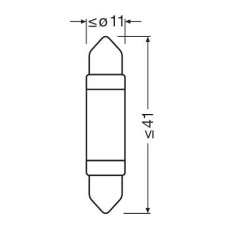 Osram C5W LED Retrofit 41mm Wit 12V SV8.5-8