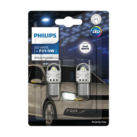 Philips LED Retrofit P21/5W Wit 12V 2 Stuks