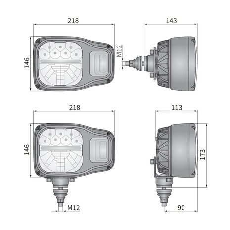 LED Koplamp Met Richtingaanwijzer Rechts K3