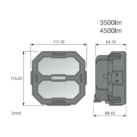 Osram LED Werklamp PX Cube Breedstraler 4500 LM Extra Breed