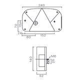 Aspöck Achterlicht Multipoint 2 Links + Mistlamp_