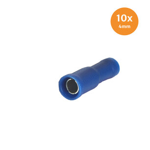Rondstekerhuls Geïsoleerd Blauw 4mm (1,5-2,5mm) 10 Stuks
