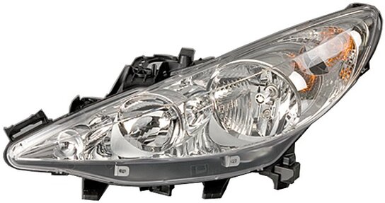 Hella Koplamp Peugeot 207 02/06-08/09 Rechts H7/H1 | 1EF 354 533-021