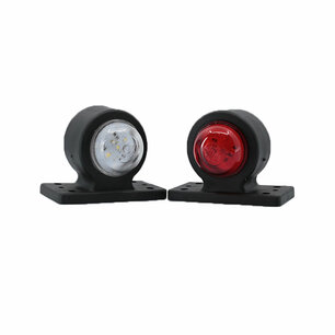 Set LED Breedtelampen kort 10-30V Wit + Rood (set)