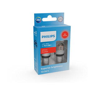 Philips P21/5W LED Retrofit Rood 12-24V 2 Stuks