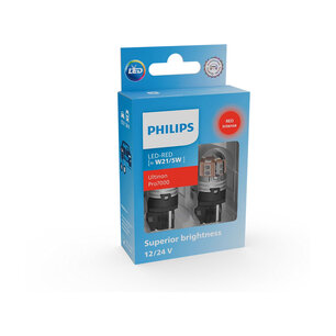 Philips W21/5W LED Retrofit Rood 12-24V 2 Stuks