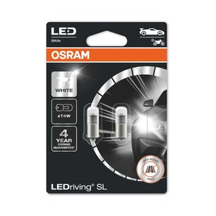 Osram T4W LED Retrofit Wit 12V BA9s 2 Stuks